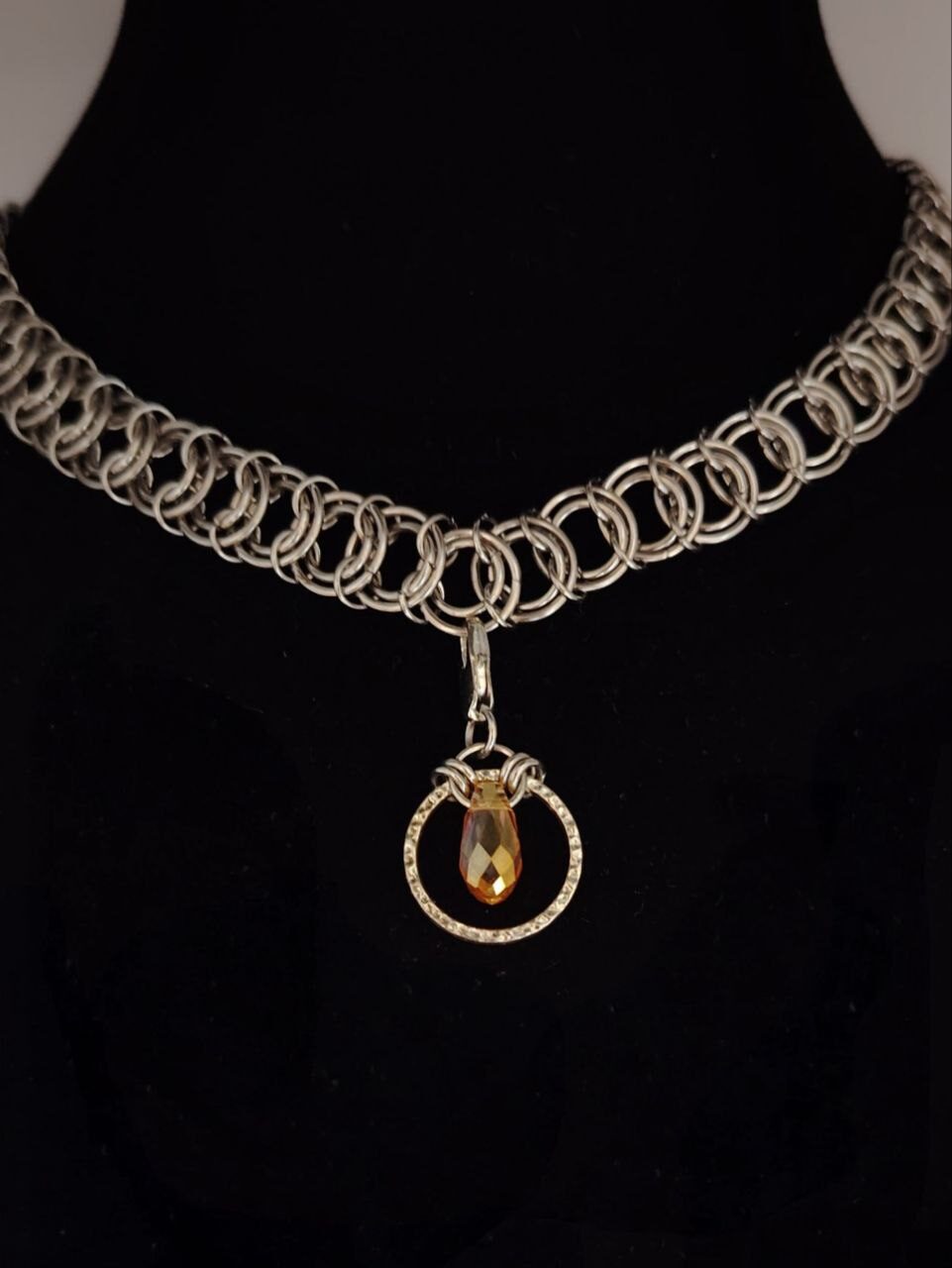 ПРИНЦЕССА АМБЕРА. кольчужный чокер со съемной подвеской