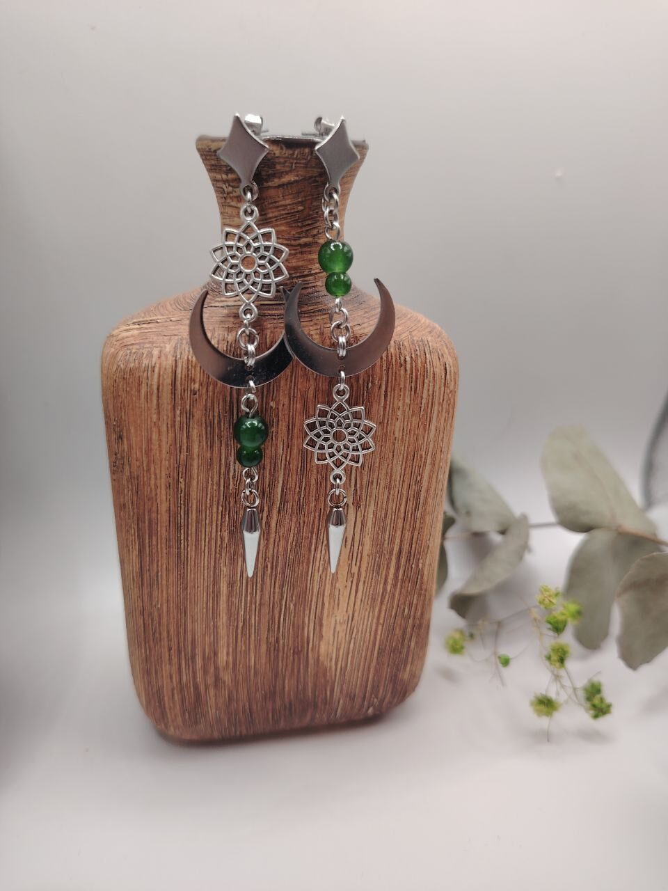 ПОДАРОК ЭЛЬБЕРЕТ. кольчужные серьги с хризолитом