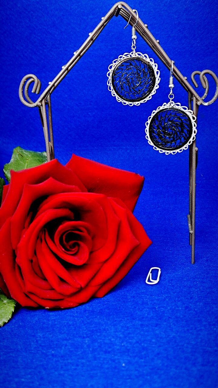 Серьги квиллинг «Круги»