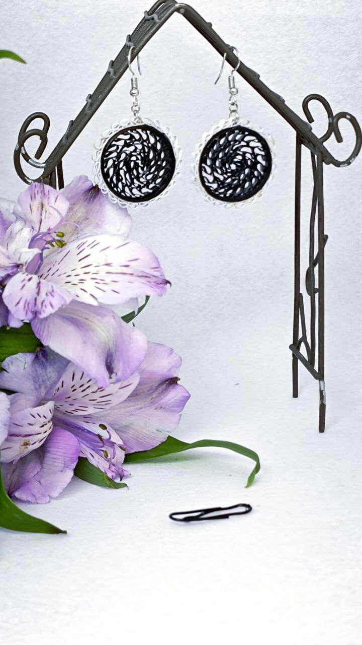 Серьги квиллинг «Круги»