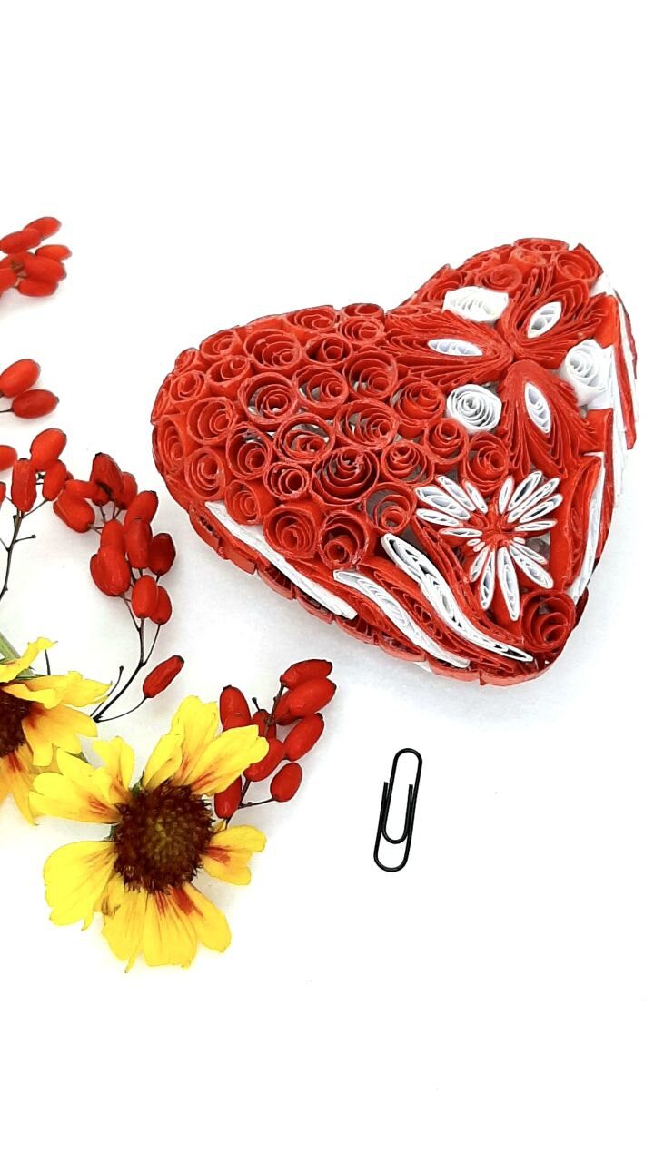 Двухстороннее объемное сердце «Валентинка»