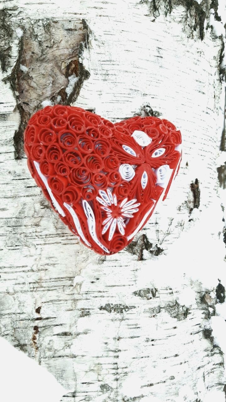 Двухстороннее объемное сердце «Валентинка»