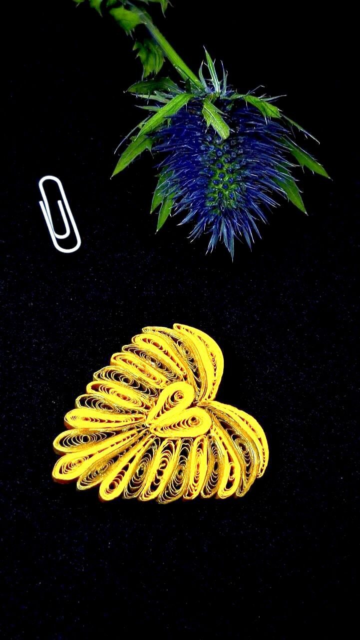 Брошь в золотых оттенках «Валентинка»