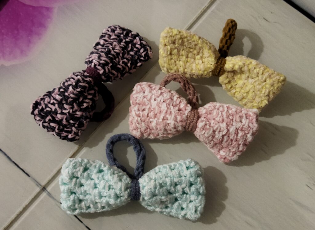 Резинки для волос «Бантики» набор 4 шт.