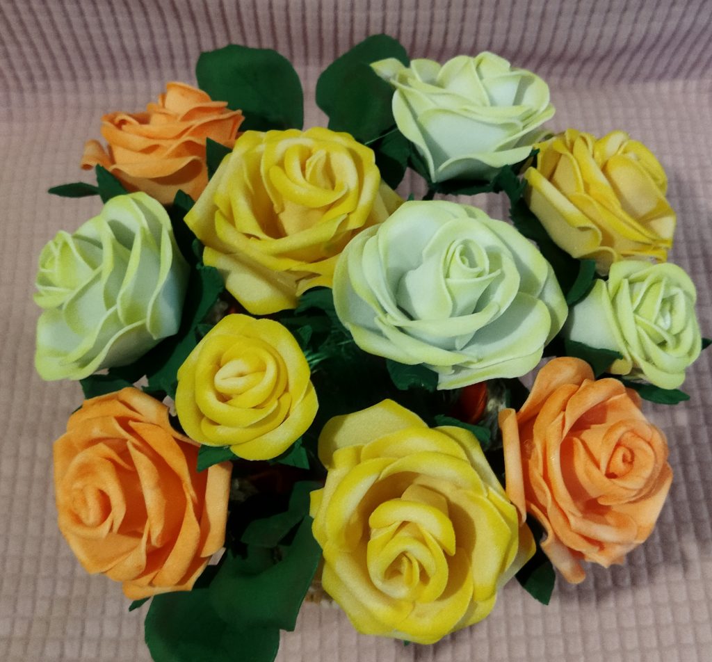 Цветочная корзинка интерьерная «Розы»