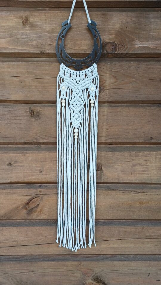 Панно настенное макраме «Подкова»