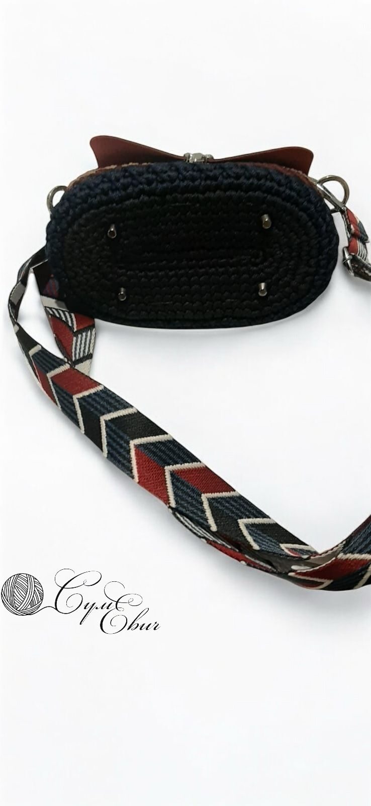 Сумка кросс-боди трехцветная