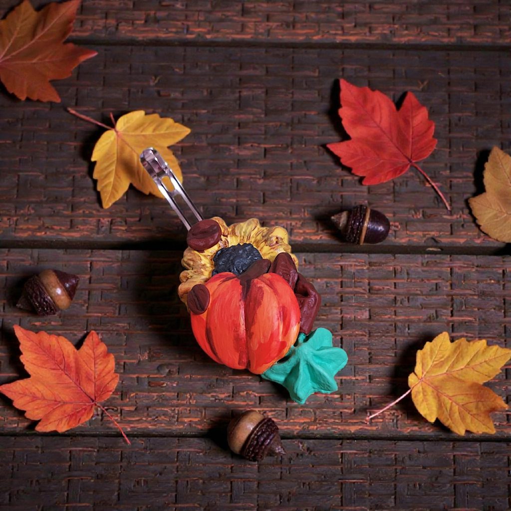 Заколка для волос осенняя (защёлка)