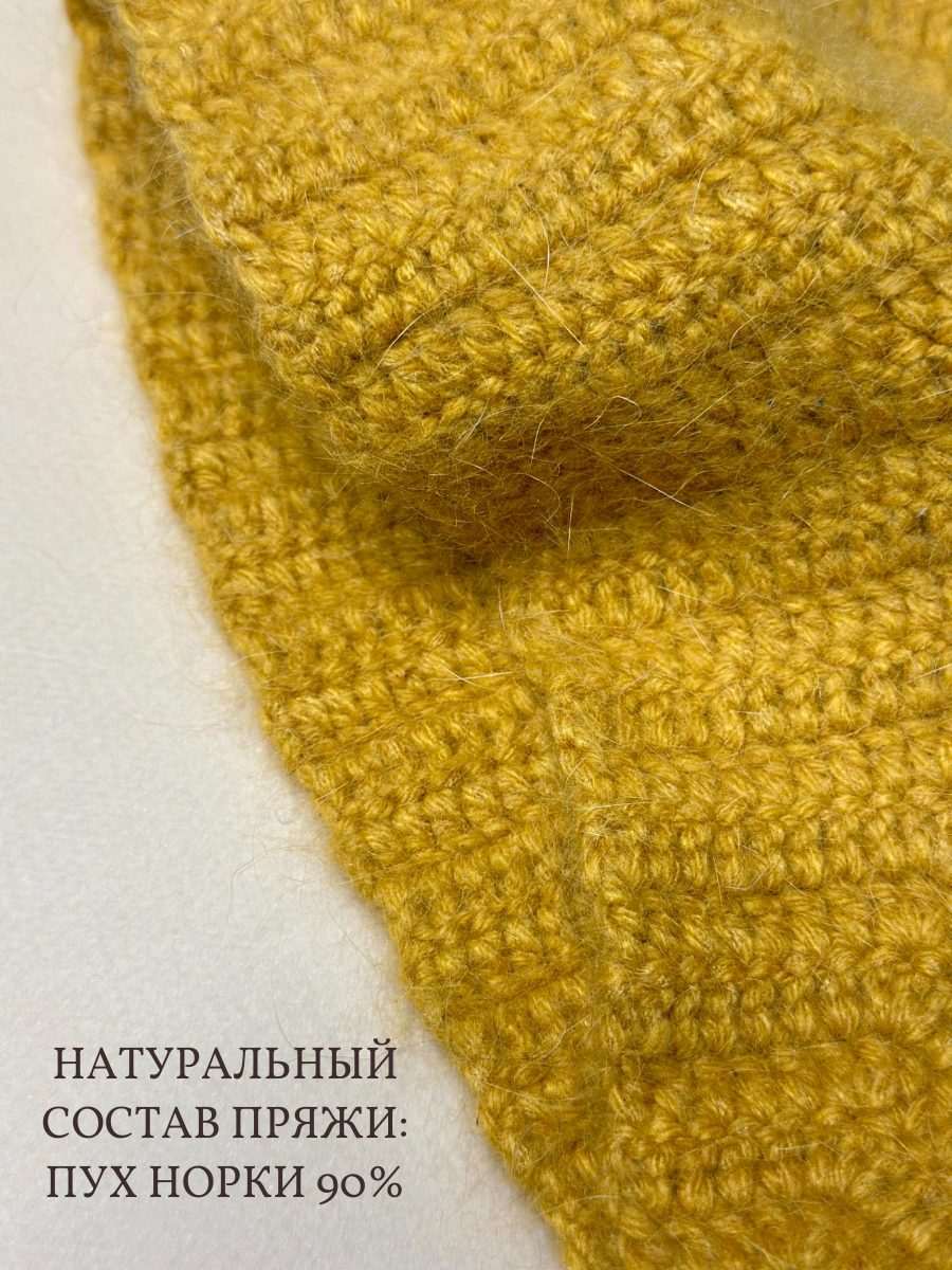 Чепчик-косынка вязаная