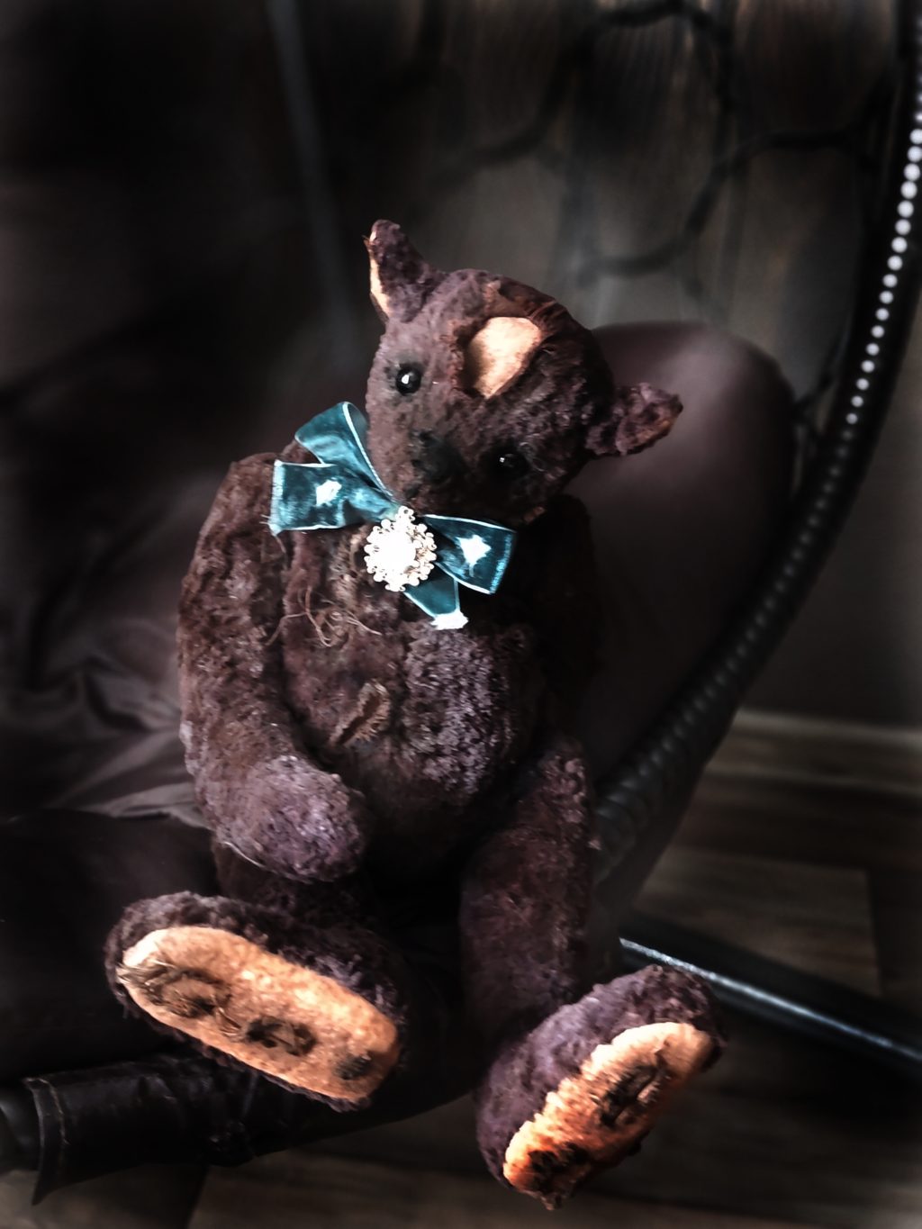 Винтажный плюшевый медведь