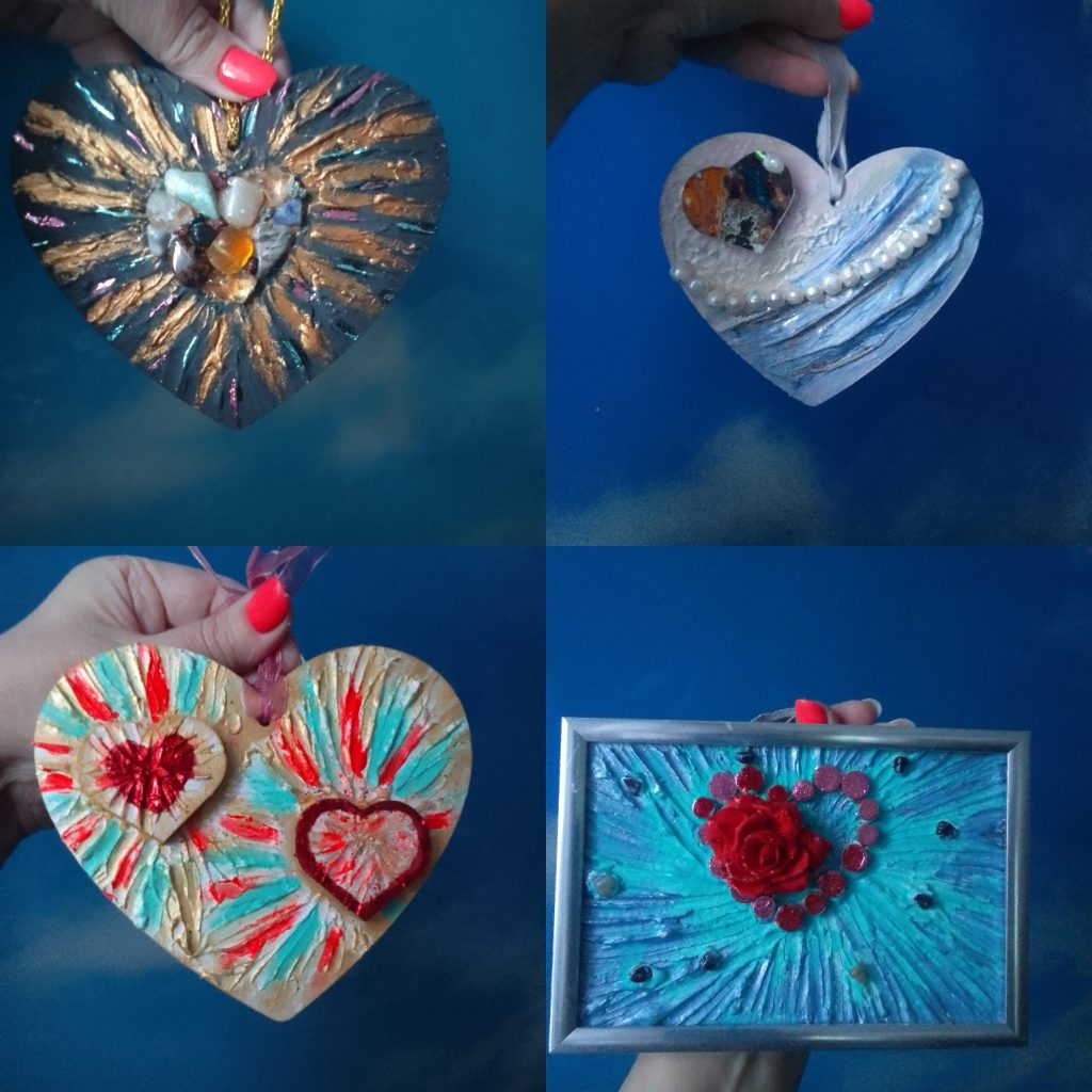 Сердце с красной розой