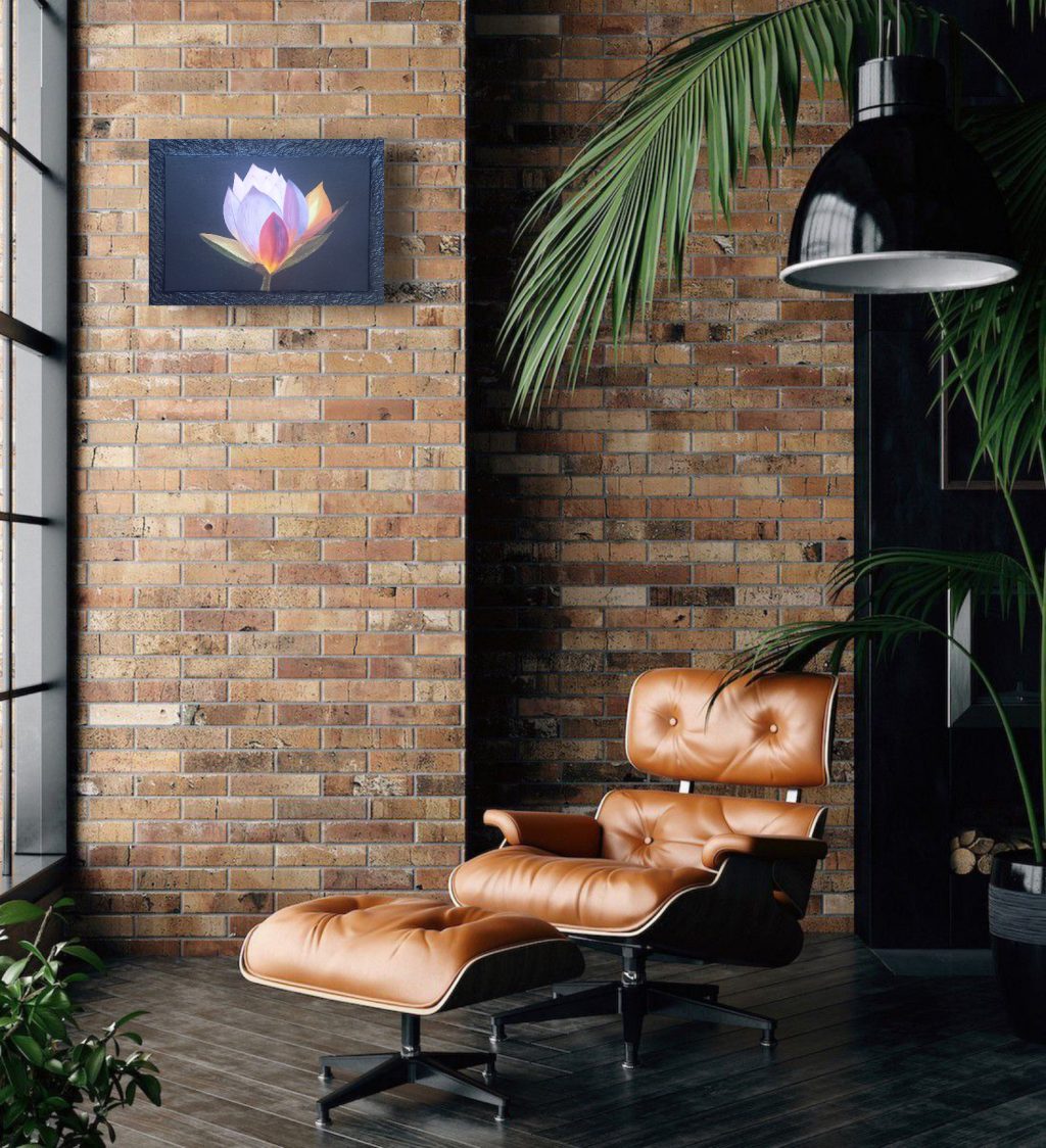 Текстурная картина Перламутровый лотос