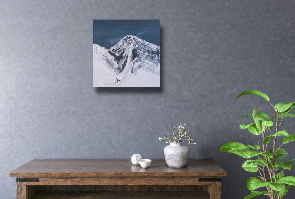 Текстурная картина Снежное одиночество