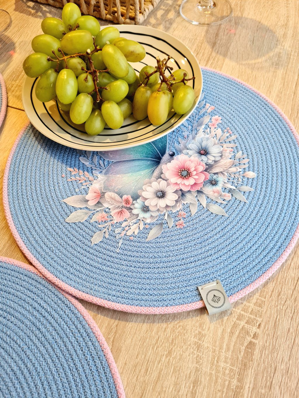 Салфетки под тарелки ручная работа / Подставки под горячее 100% хлопок/Плейсматы