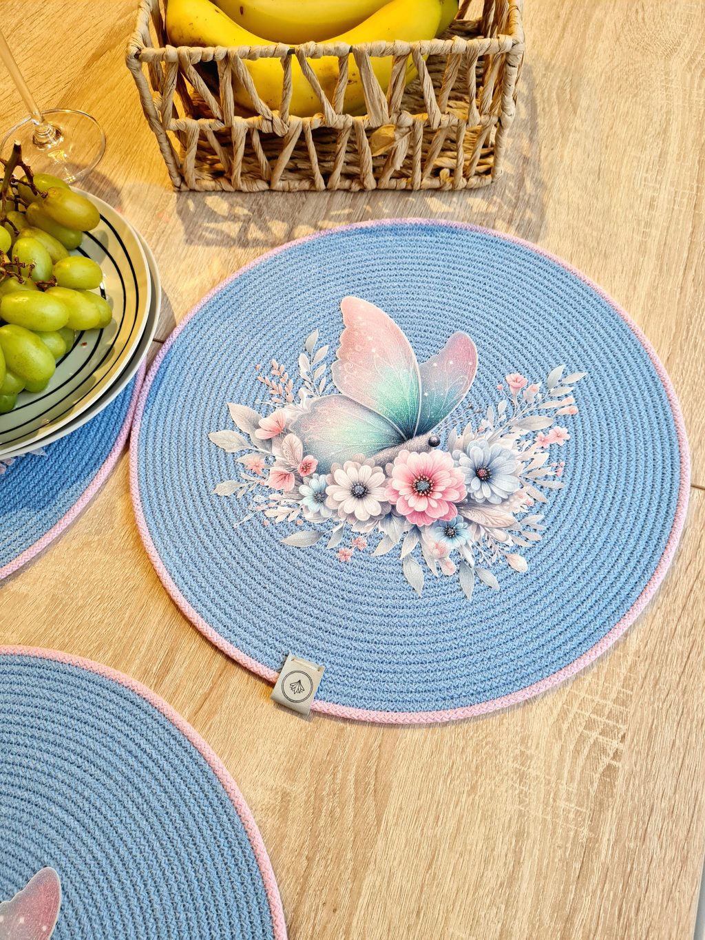 Салфетки под тарелки ручная работа / Подставки под горячее 100% хлопок/Плейсматы