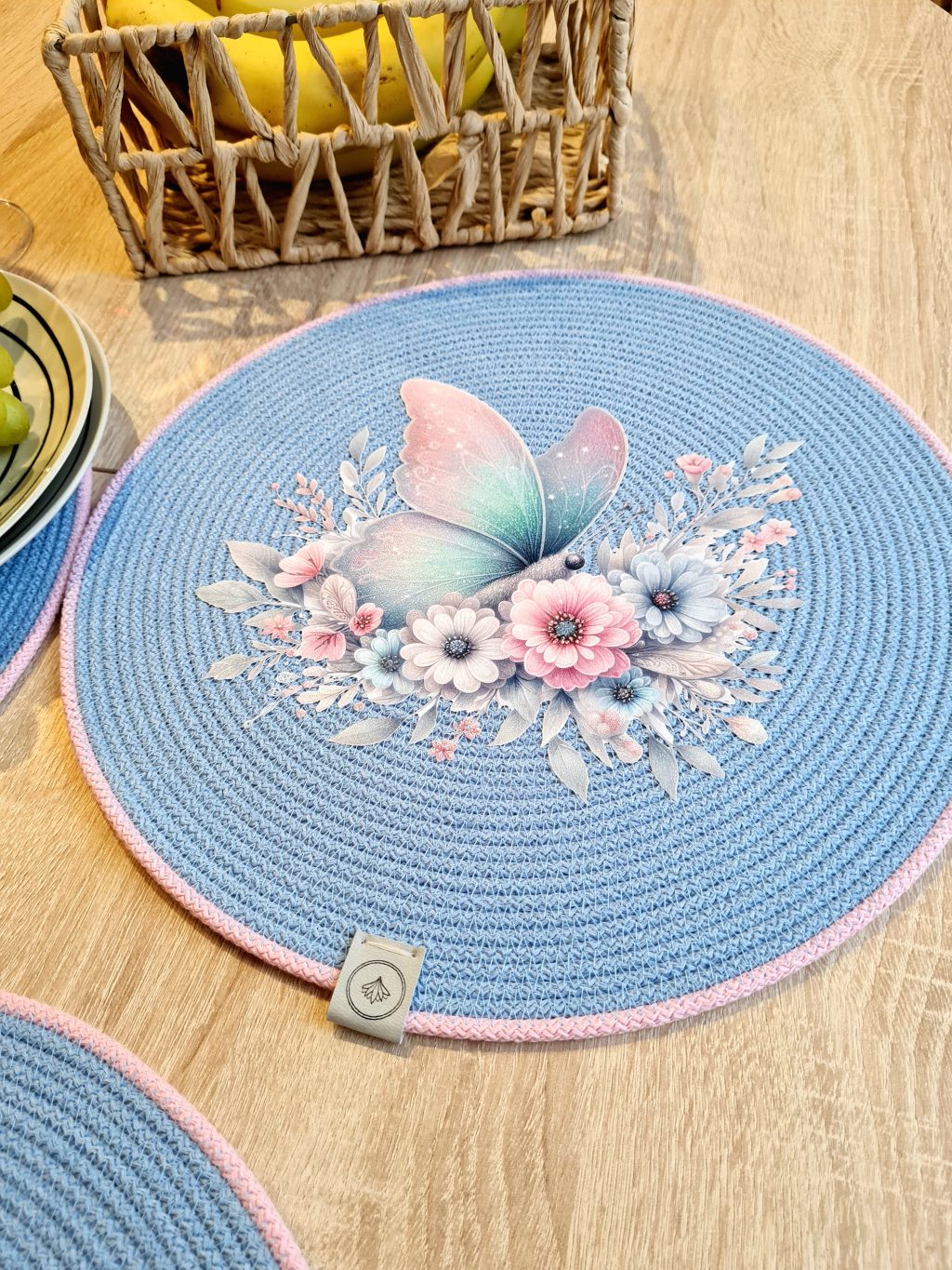 Салфетки под тарелки ручная работа / Подставки под горячее 100% хлопок/Плейсматы