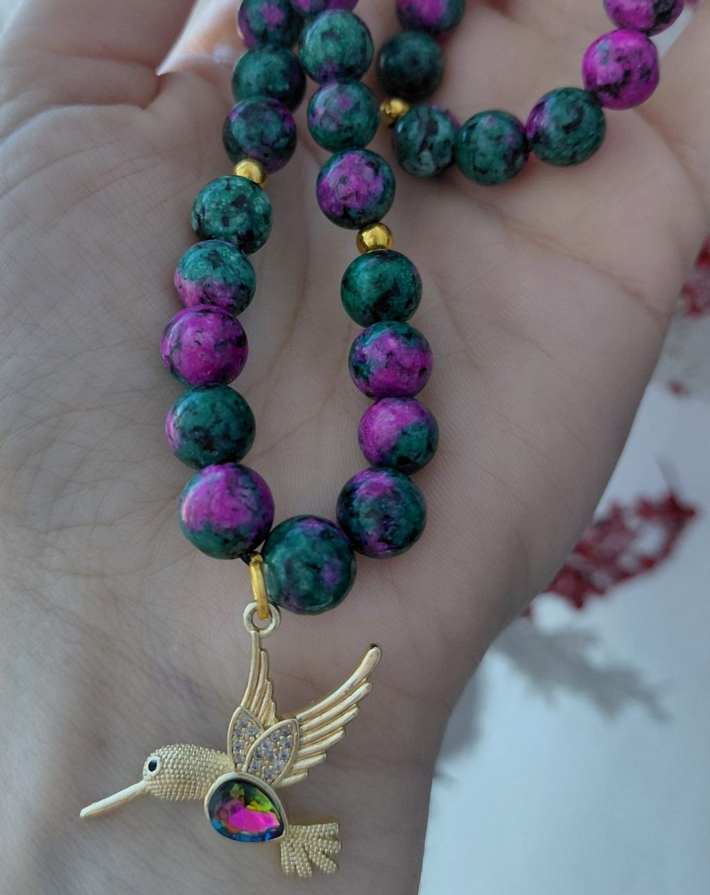 Набор (чокер с браслетом) «Колибри»