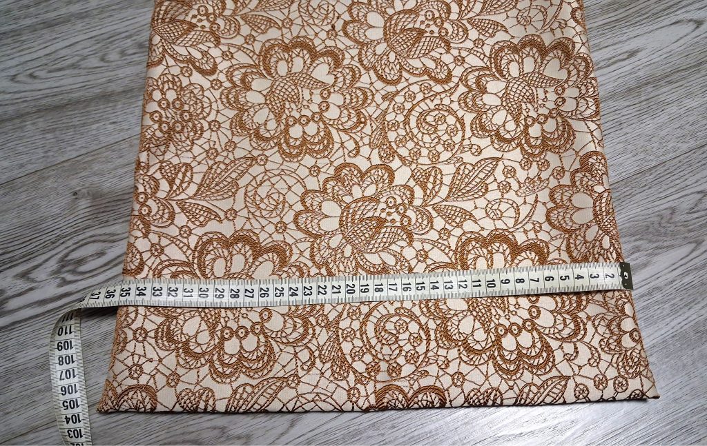 Сумка шоппер с имитацией вышивки бежевая