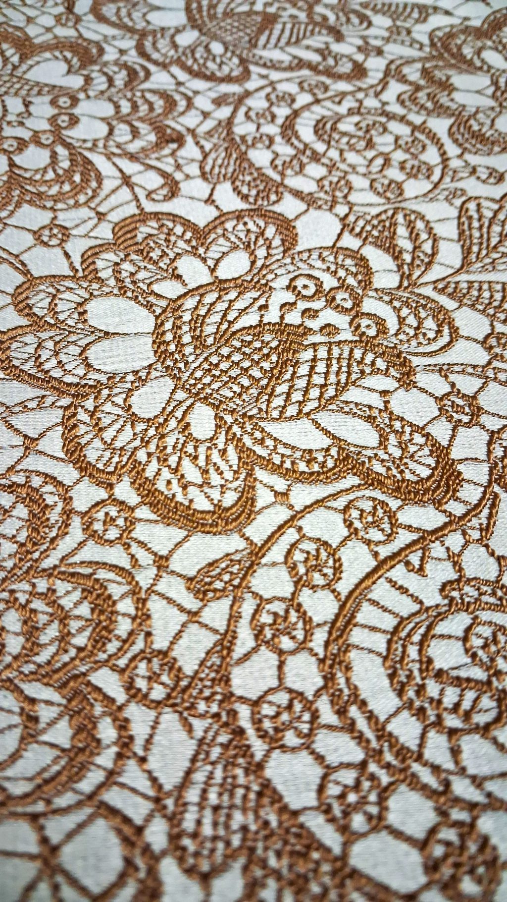 Сумка шоппер с имитацией вышивки бежевая