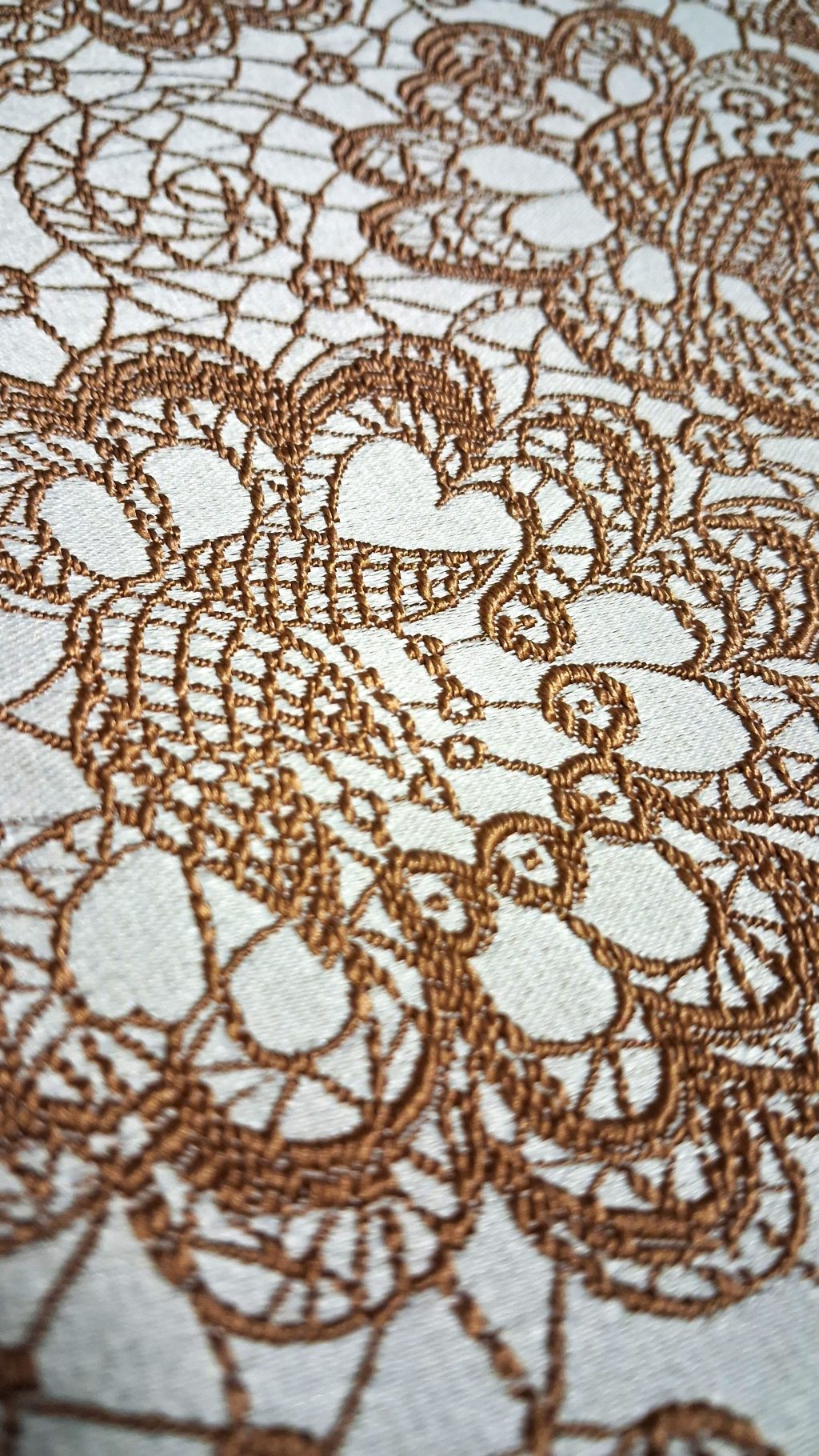 Сумка шоппер с имитацией вышивки бежевая