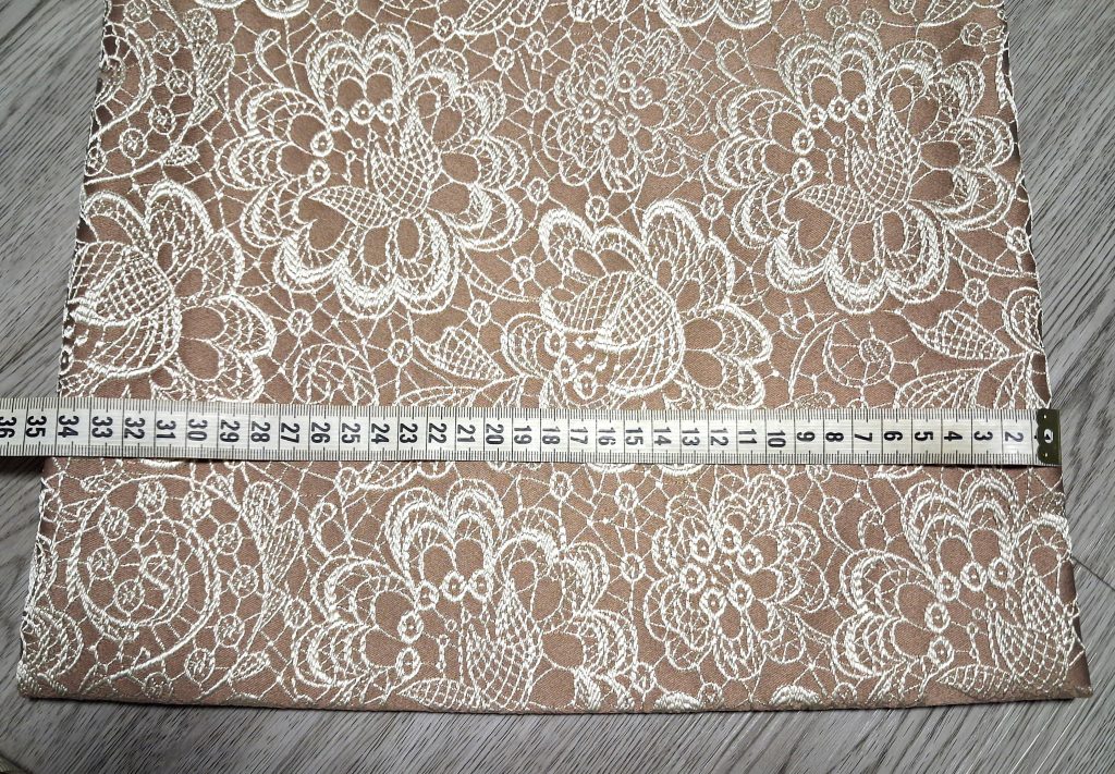 Сумка шоппер с имитацией вышивки кремовая