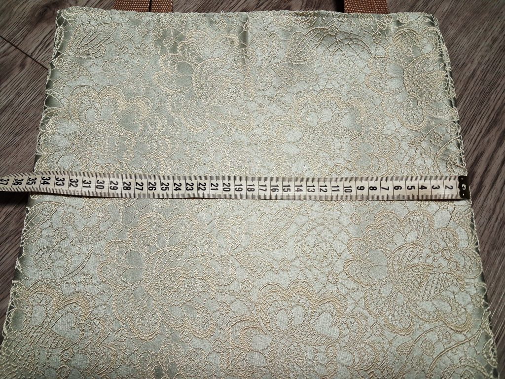 Сумка шоппер с имитацией вышивки бирюзовая