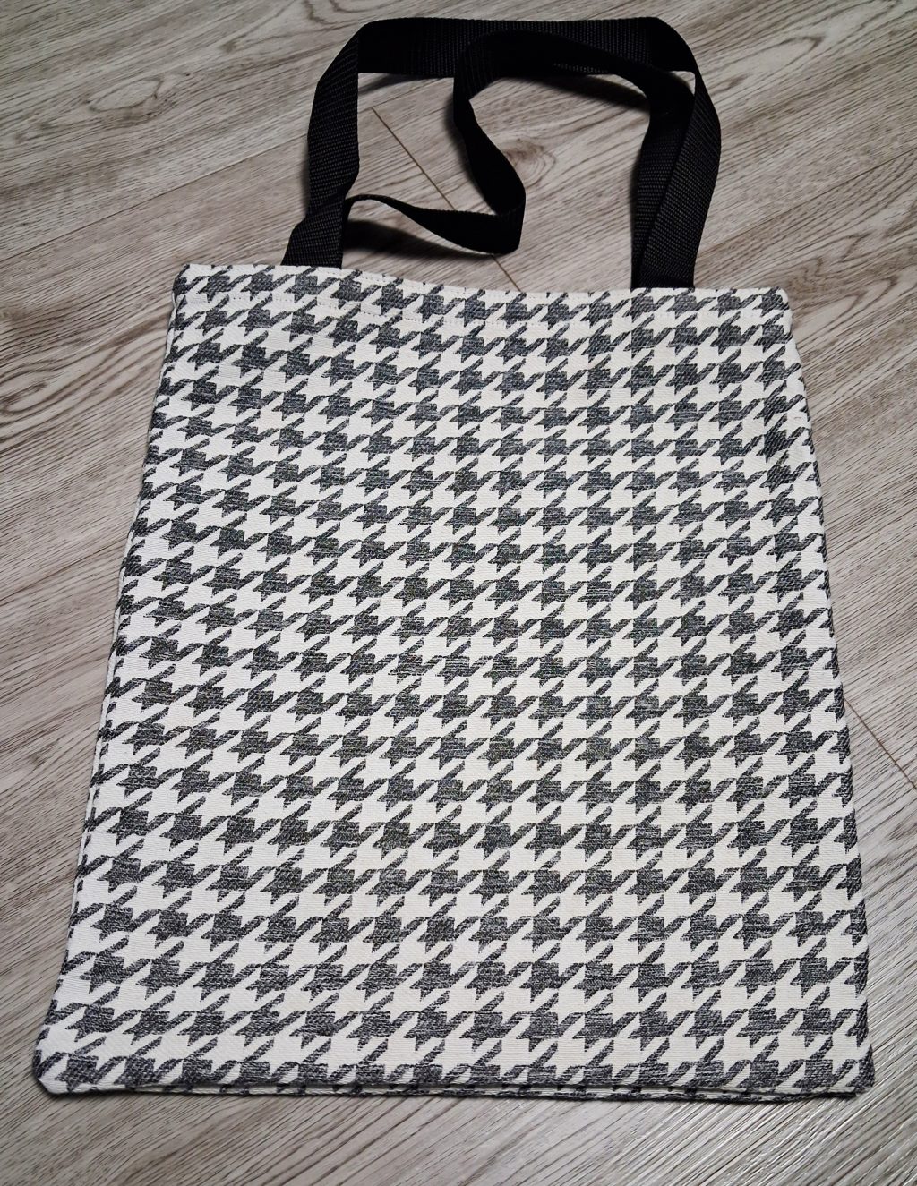 Сумка шоппер с узором труссарди. Графит.