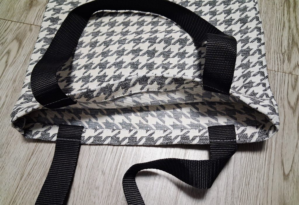 Сумка шоппер с узором труссарди. Графит.