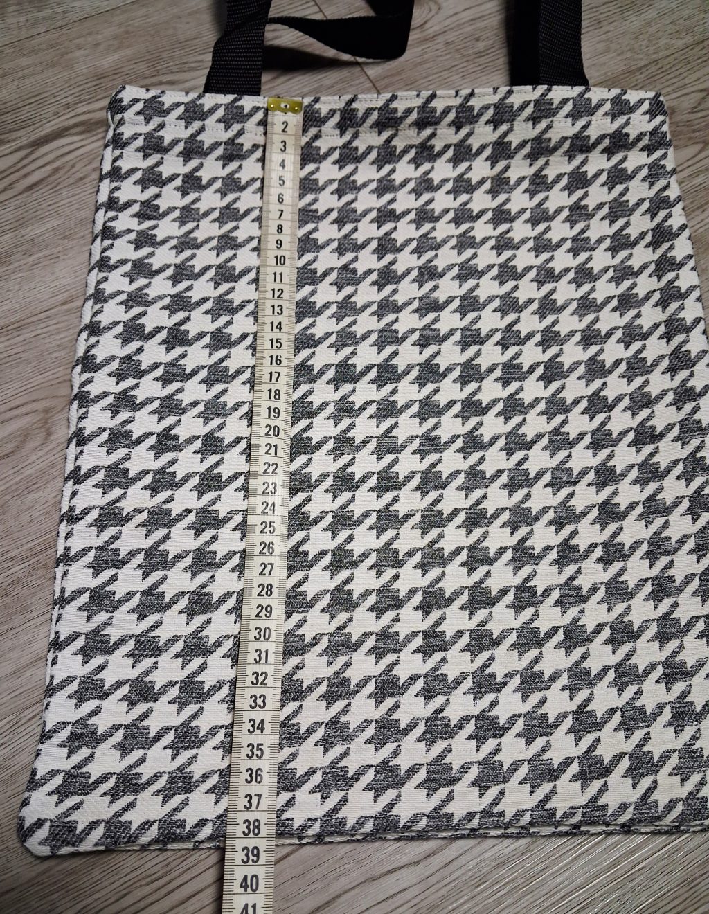 Сумка шоппер с узором труссарди. Графит.