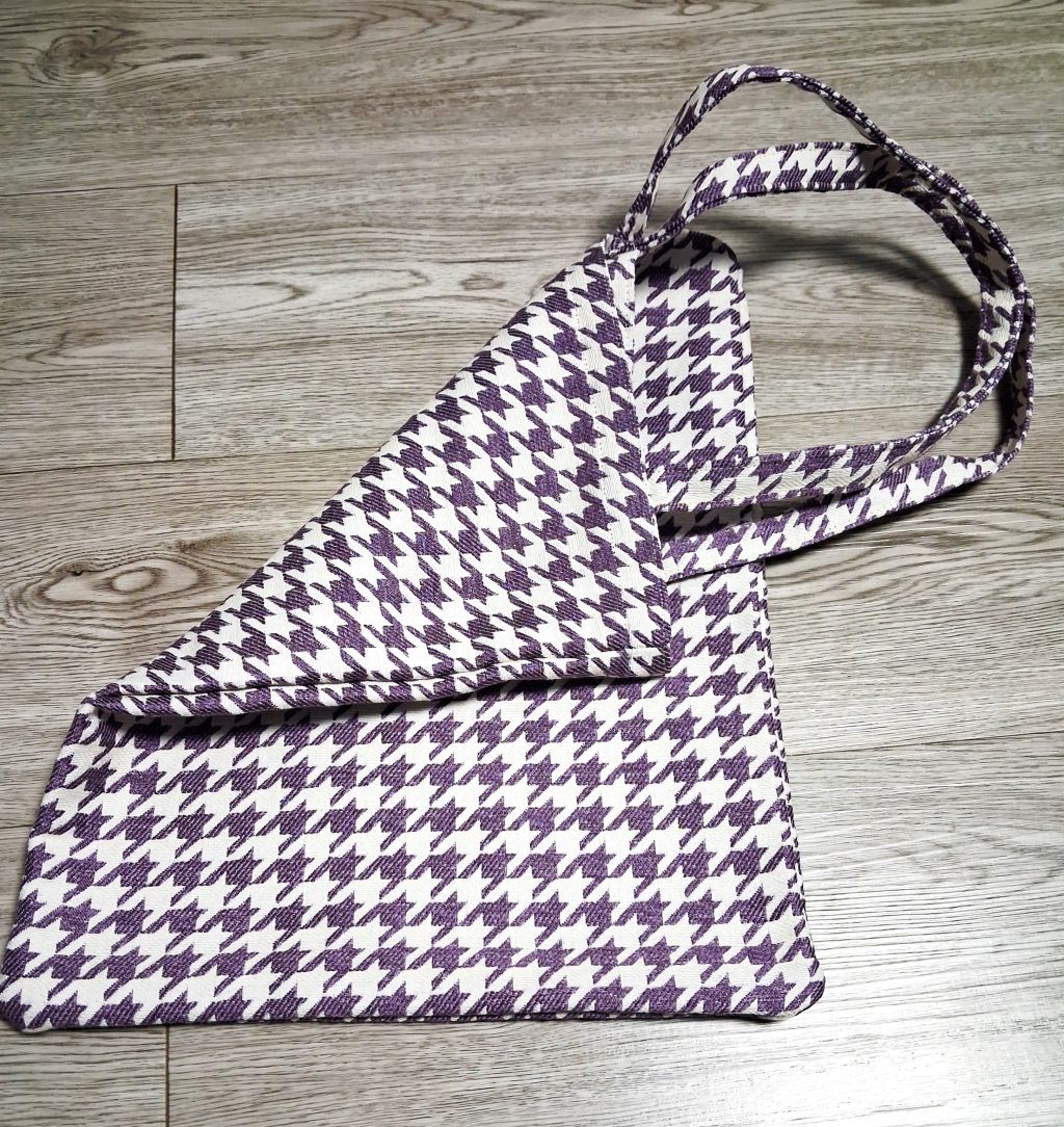 Сумка шоппер с узором труссарди. Фиолетовая.