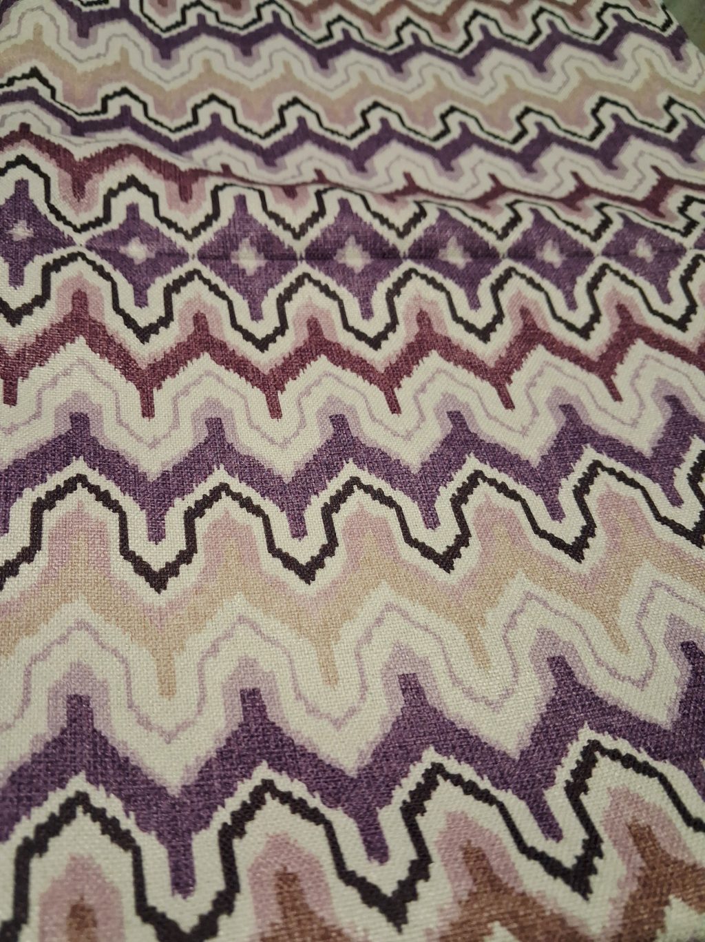 Сумка шоппер с геометрическим узором. Фиолетовая.