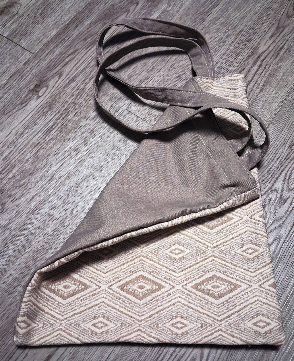 Сумка шоппер тканевая с ромбами