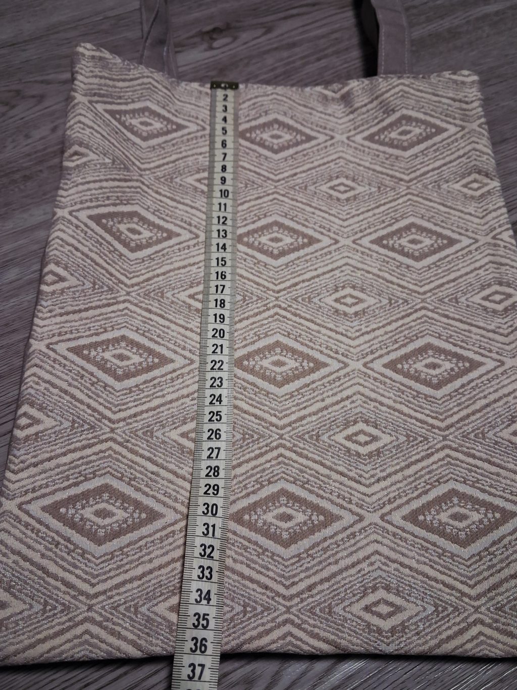 Сумка шоппер тканевая с ромбами