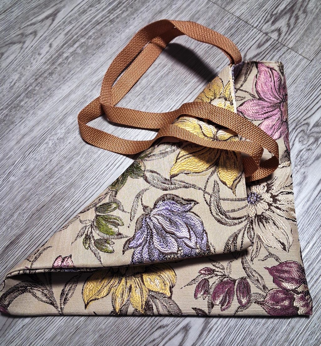 Сумка шоппер тканевая жаккардовая с цветами