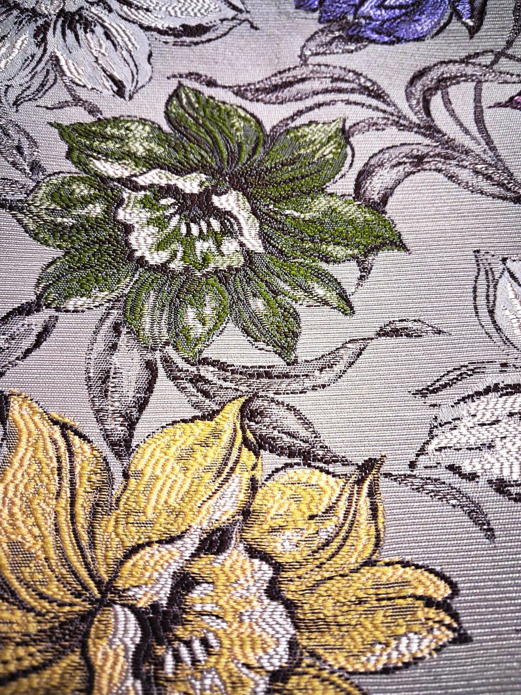 Сумка шоппер тканевая жаккардовая с цветами