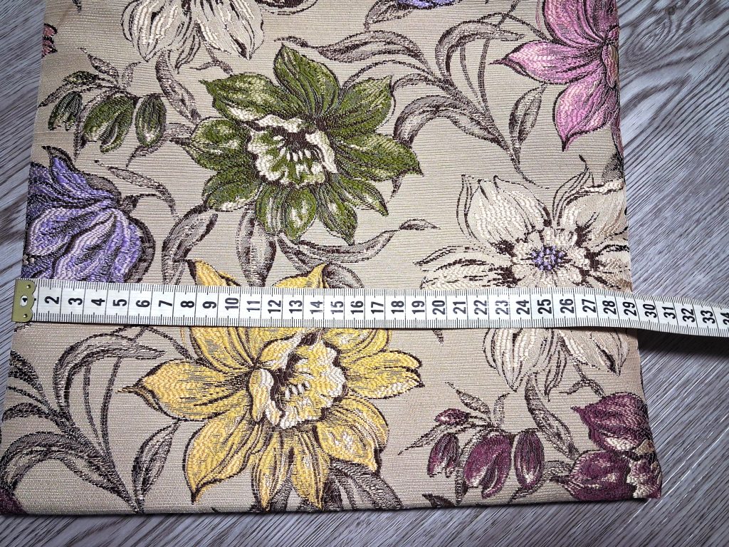 Сумка шоппер тканевая жаккардовая с цветами