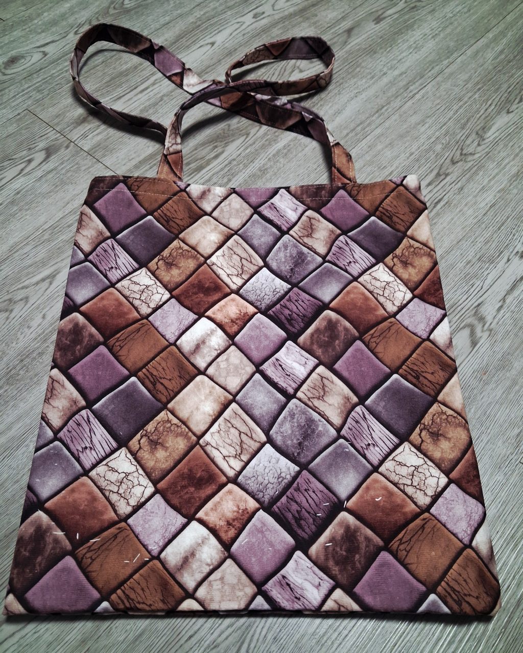 Сумка шоппер большая, из велюра