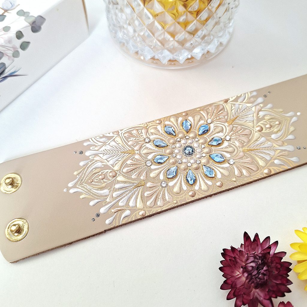 Браслет на запястье 16-17 см из натуральной кожи