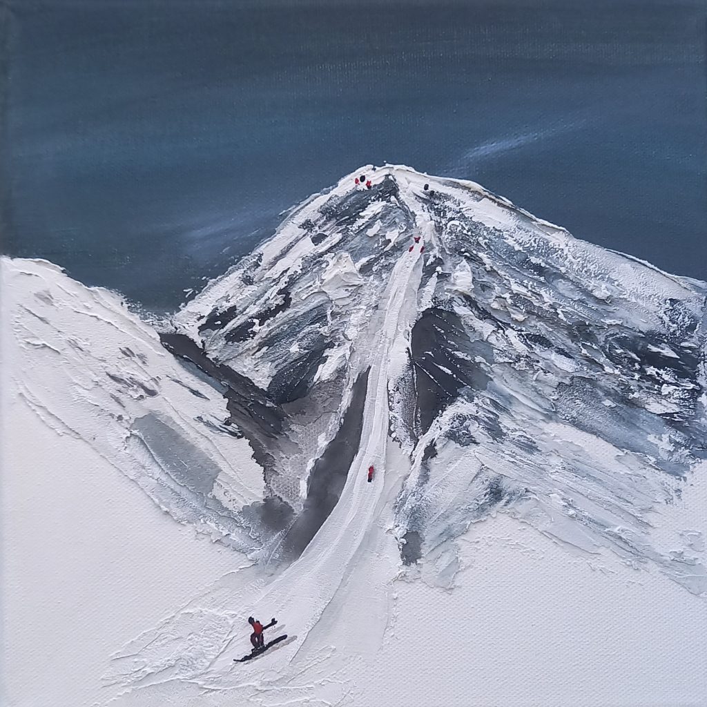 Текстурная картина Снежное одиночество