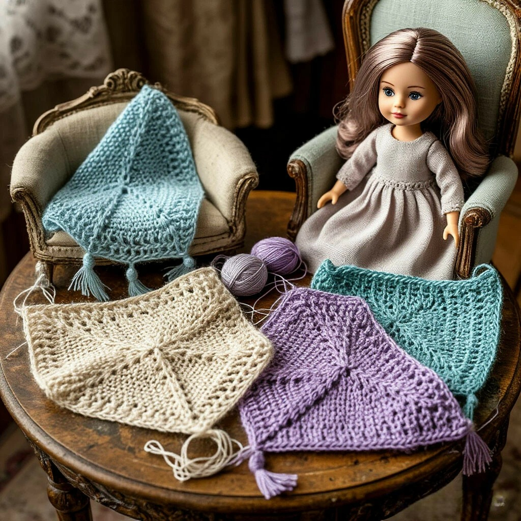 Как связать шаль для куклы: 5 мастер-классов с нуля (крючок и спицы)