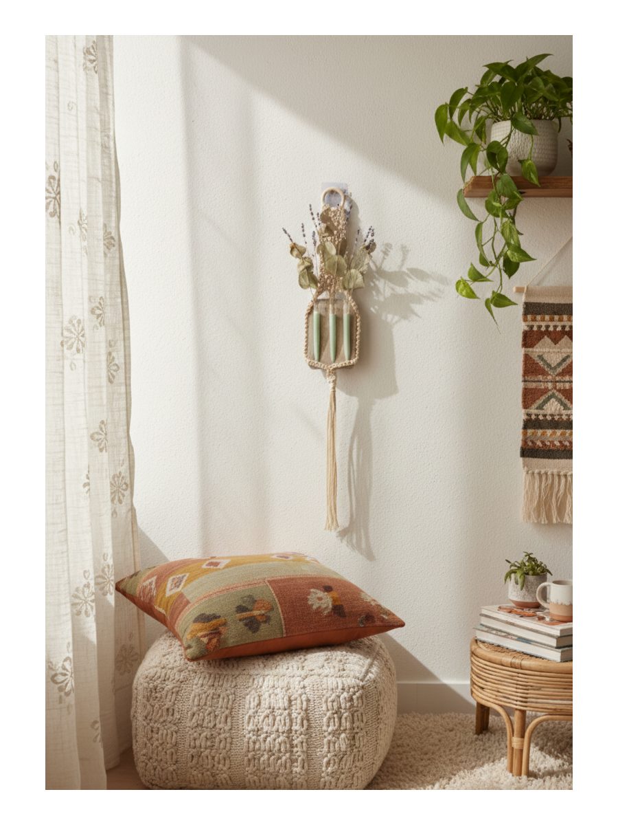 Тройной уют: Эксклюзивный настенный декор с эвкалиптом и лавандой. Никакого полива!