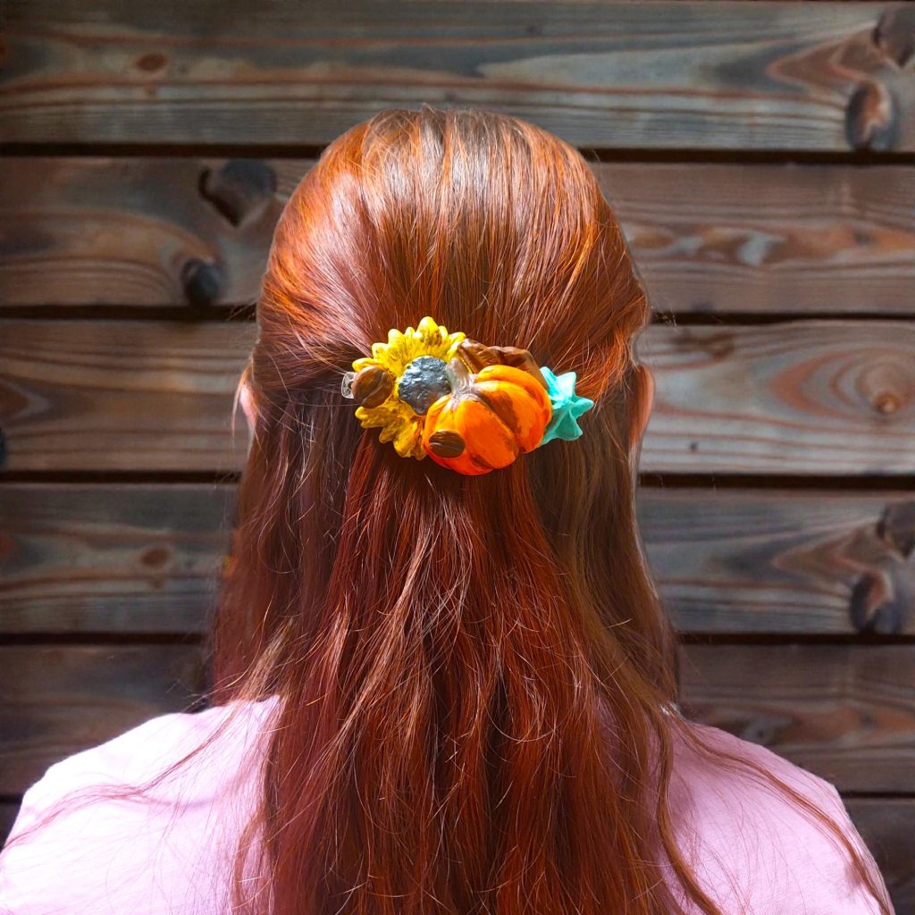Заколка для волос осенняя (защёлка)