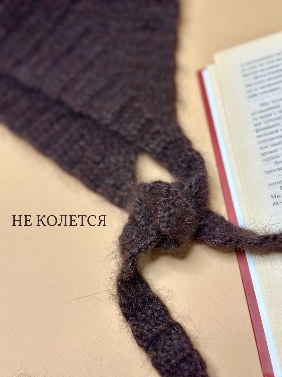 Чепчик-косынка вязаная