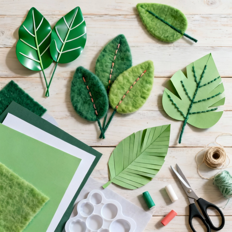 Мастер-класс: Как сделать зеленый лист своими руками — 3 лучших способа