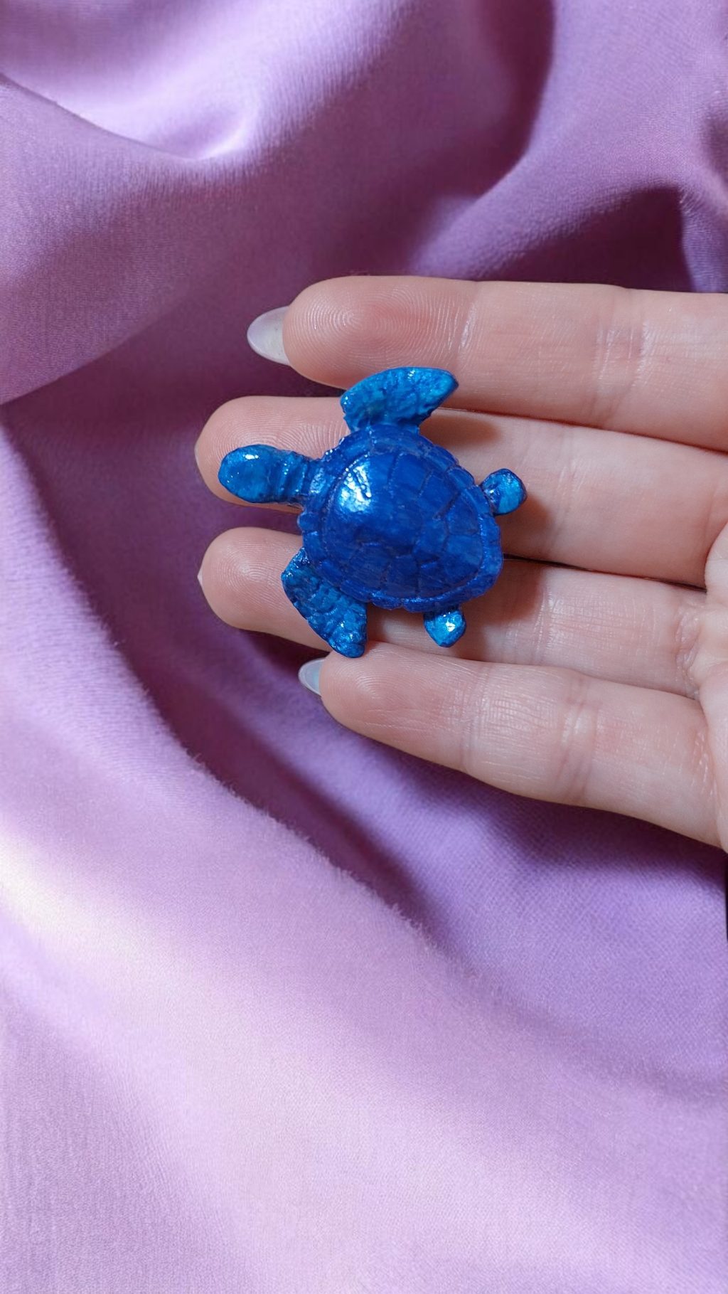 Черепашка синяя брошь