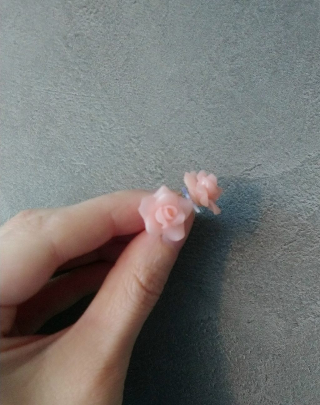 Комплект серьги и браслет цветы розы из полимерной глины