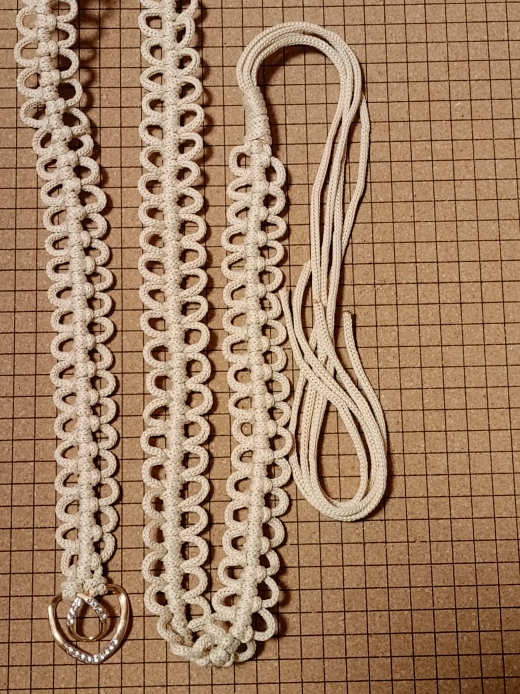 Пояс плетеный женский Фриволите беж