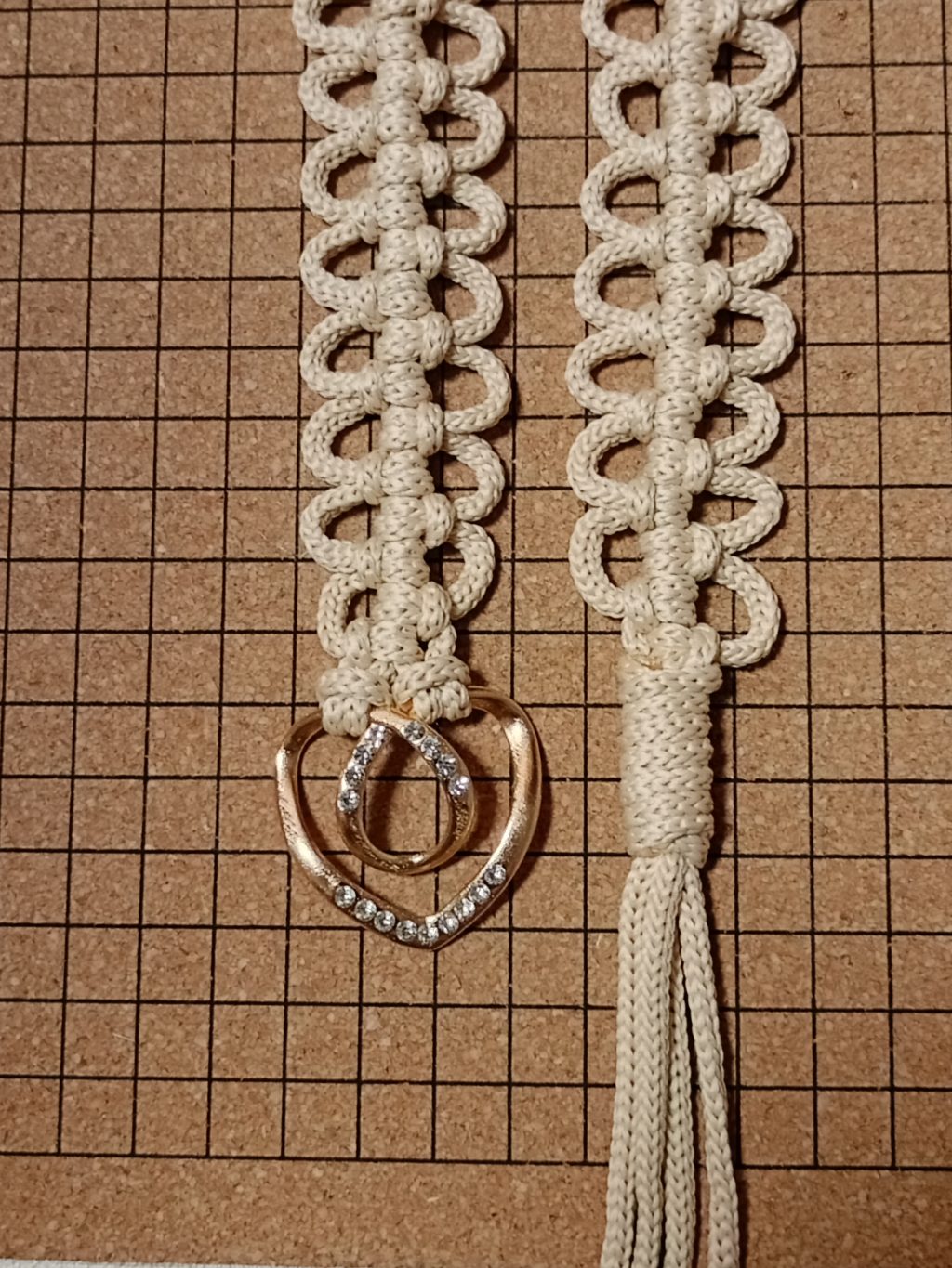 Пояс плетеный женский Фриволите беж