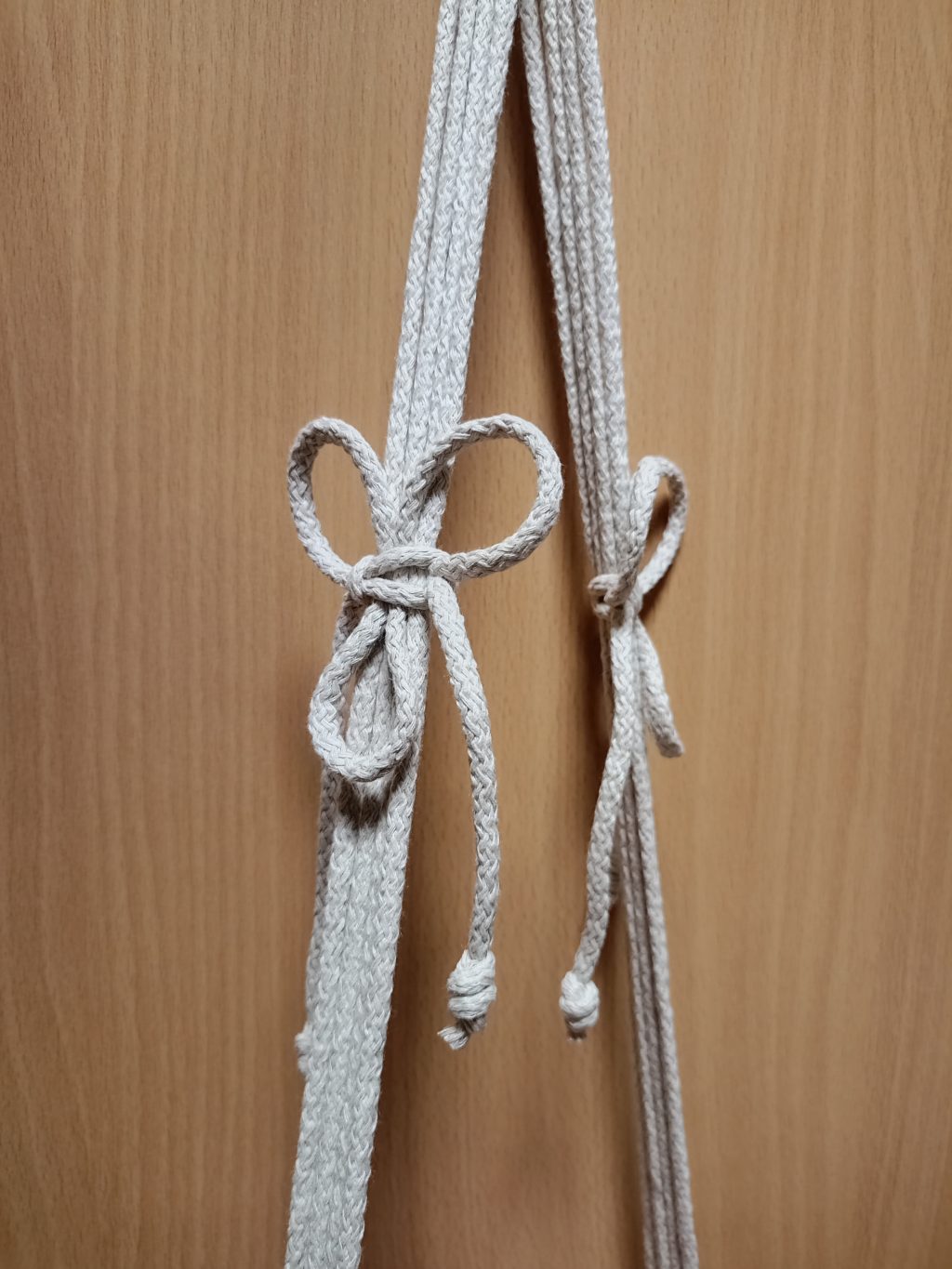 Кашпо макраме Ромбы серый