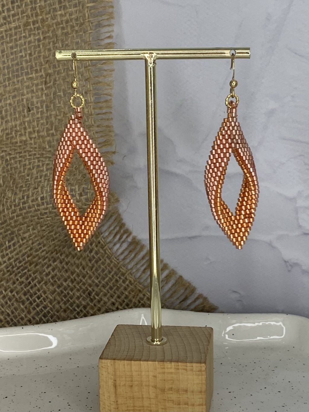 Серьги «Ромбы»